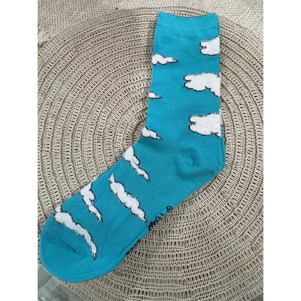 The Smurfs‎ Crew Socks 3 Pairs Navy Blue Grey Naps Size 6-12